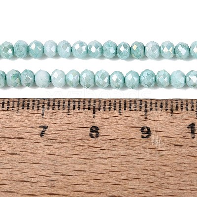 Anti-Tarnish Electroplate Rondelle Glass Beads Strands EGLA-T021-3mm-17-06-1
