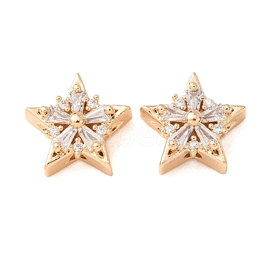 Brass Micro Pave Cubic Zirconia Beads CU-CBAEC99-31G-01-1
