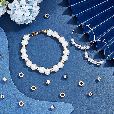 40Pcs 2 Colors Brass Beads KK-BC0009-37-1