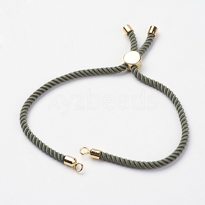 Nylon Twisted Cord Bracelet Making MAK-K007-03G-1
