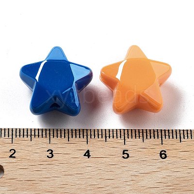 Opaque Acrylic Beads OACR-Z017-04D-1