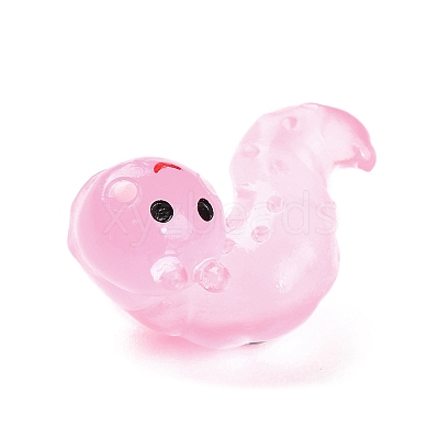 Luminous Resin Worm Ornament DJEW-R011-01B-04-1