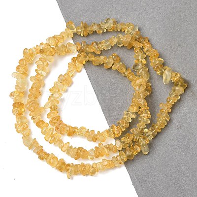 Chip Natural Citrine Beads Strands G-N0134-21-1