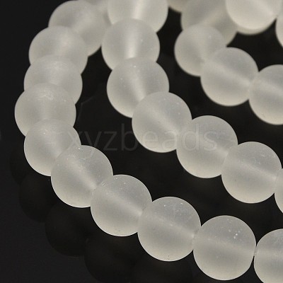 Baking Paint Transparent Glass Bead Strands X-GLAA-S031-10mm-13-1
