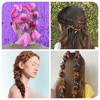30Pcs 6 Colors Cloth Alligator Hair Clips PHAR-TA0001-18-1