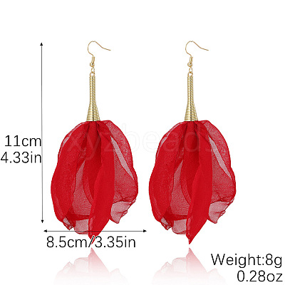 Alloy & Cloth Dangle Earrings WG6E4DC-02-1