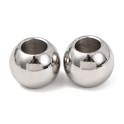 Tarnish Resistant Rondelle 201 Stainless Steel European Beads STAS-N020-03-10mm-1