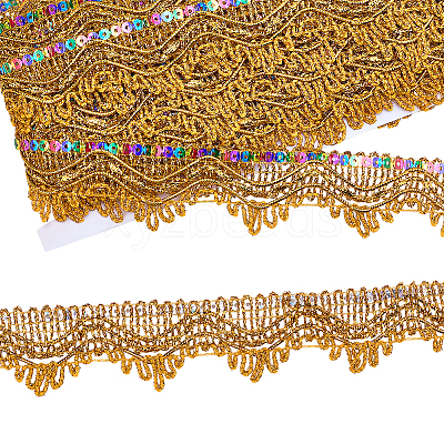 Polyester Fiber Lace Trim OCOR-WH0101-226C-1