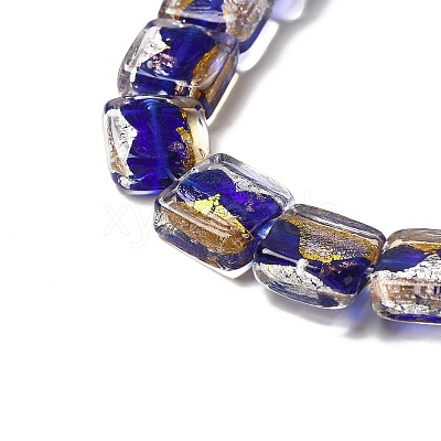 Handmade Gold Foil and Silver Foil Lampwork Beads FOIL-C001-01B-06-1