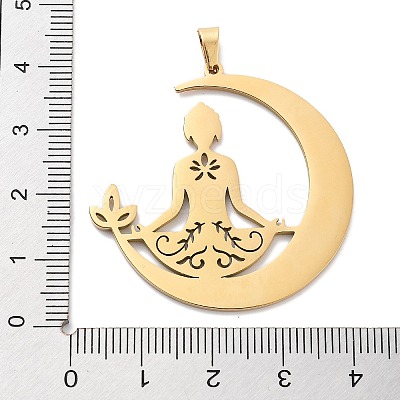 304 Stainless Steel Pendants STAS-U030-10G-1