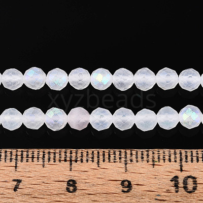 AB Color Plated Natural Quartz Crystal Beads Strands G-T144-B07-05-1