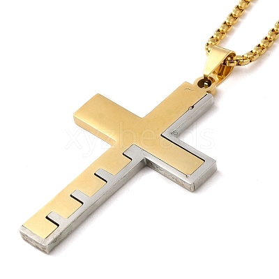 201 Stainless Steel Pendant Necklaces NJEW-H015-05GP-1