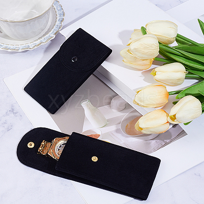 Rectangle Velvet Watch Storage Bag AJEW-CN0008-18B-1