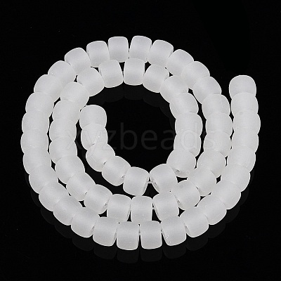Imitation Jade Glass Beads Strands GLAA-N002-8mm-01-1