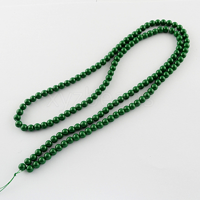 Painted Glass Beads Strands X-DGLA-S071-8mm-19-1