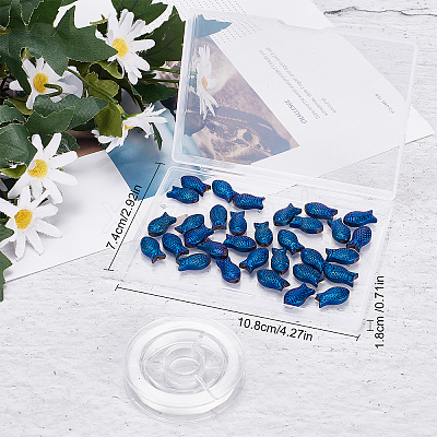 DIY Fish Beaded Bracelet Making Kit EGLA-SC0001-09A-1