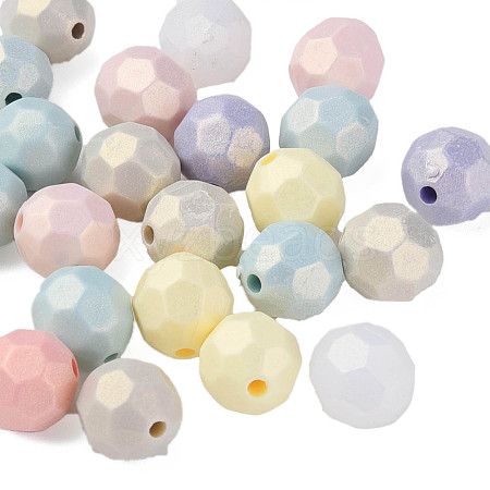 Spray Painted Acrylic Beads MACR-N006-26-C01-1