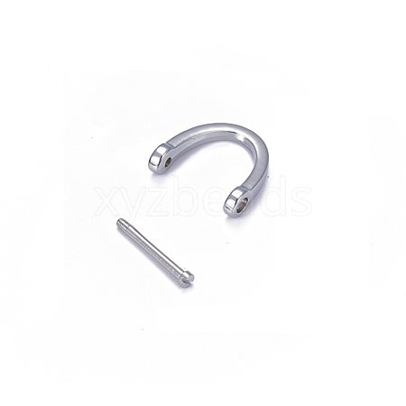 Alloy D-Ring Shackles Clasps PALLOY-WH0065-41A-1
