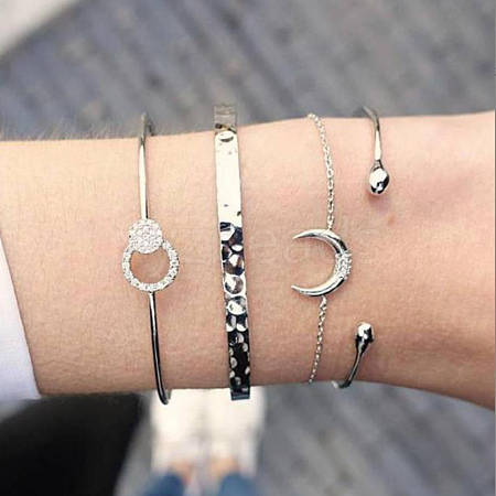 Ocean Theme Alloy Moon Link Bracelets RC9279-3-1