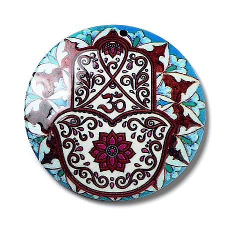 Opaque Acrylic Pendants SACR-P029-A04-1