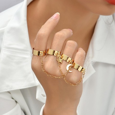 Alloy Figaro Chains Ring Bracelets for Women FS-WG01CCF-07-1