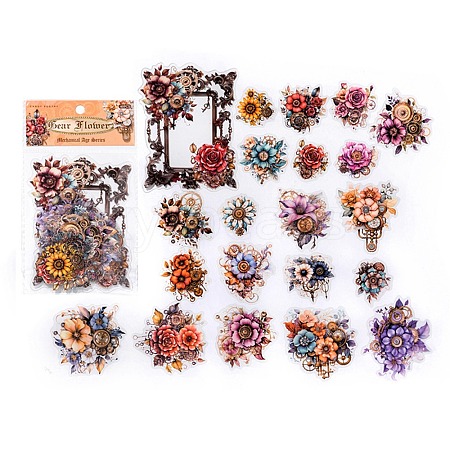 40Pcs PET Scrapbook Stickers DIY-H172-03A-1