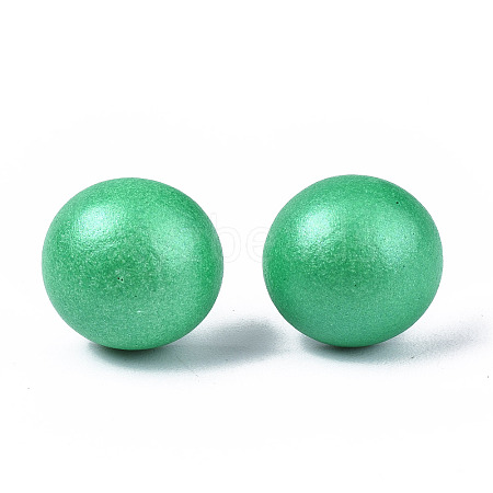 Pearlized Half Round Schima Wood Earrings for Girl Women EJEW-N048-001-06-1