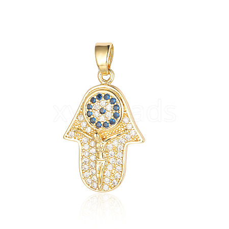 Brass Micro Pave Cubic Zirconia Pendants ZIRC-OY001-38G-1