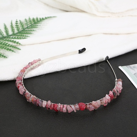 Natural Cherry Blossom Agate Hair Bands PW-WG2EC7C-03-1