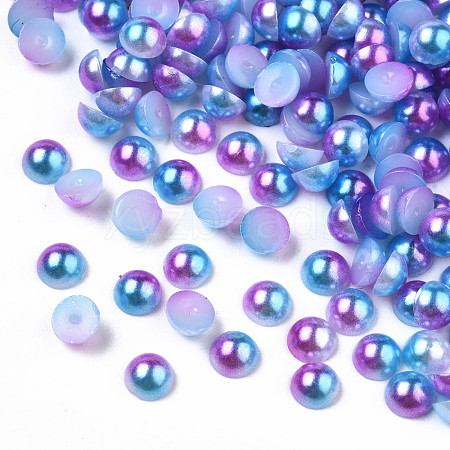 Imitation Pearl Acrylic Cabochons OACR-R063-4mm-01-1