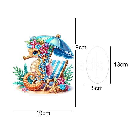 Sea Horse DIY Display Decor Diamond Painting Kits PW-WGF3091-01-1