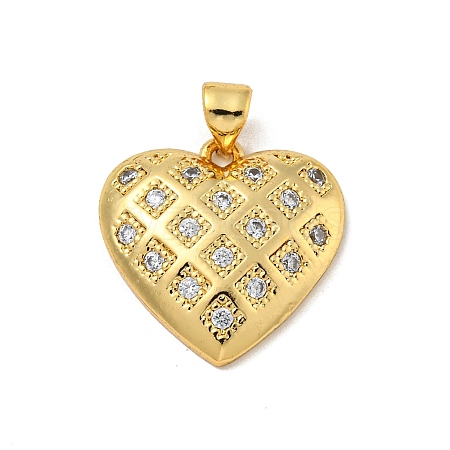 Brass Micro Pave Cubic Zirconia Pendants KK-N254-135D-G-1