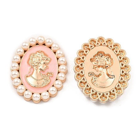 Zinc Alloy Enamel Cabochons ENAM-Q501-01LG-02-1