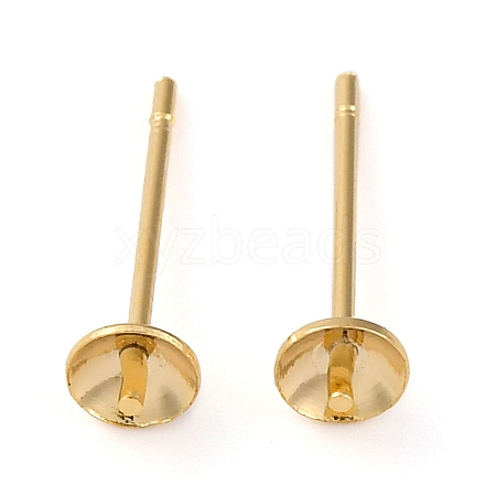 Brass Stud Earring Findings KK-Z089-16G-01-1