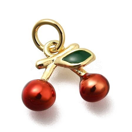 Brass Enamel Charms KK-Z093-22G-02-1