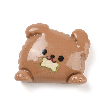 Cute Dog Eat Bone Opaque Resin Decoden Cabochons CRES-Q220-04A-02-1