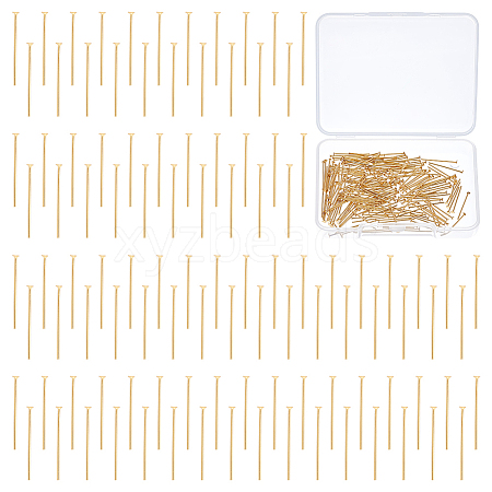 200Pcs 304 Stainless Steel Flat Head Pins STAS-UN0058-92A-G-1