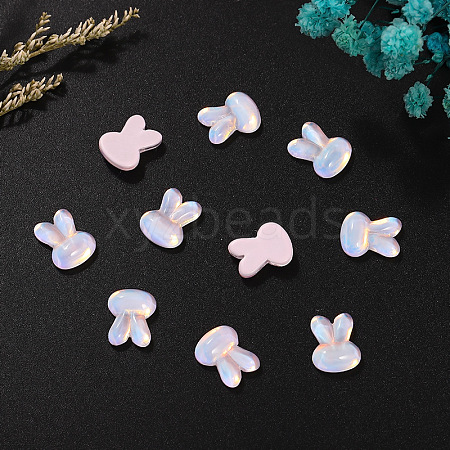 Rabbit Head Glass Cabochons PW-WG7DE7E-02-1