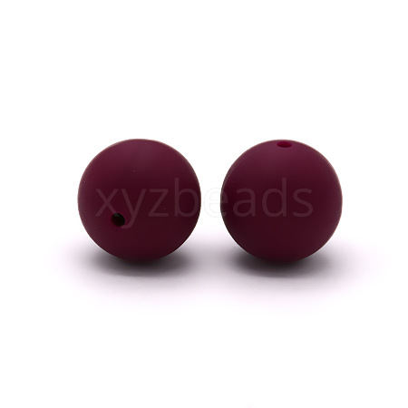 Round Food Grade Eco-Friendly Silicone Beads SI-JX0066A-24-1