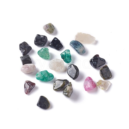 Natural Tourmaline Chip Beads G-O103-07A-1