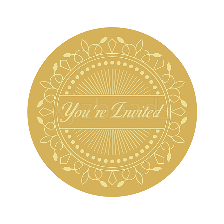 Self Adhesive Gold Foil Embossed Stickers DIY-WH0211-028-1