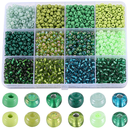 SUNNYCLUE 156G 12 Style Glass Seed Beads SEED-SC0001-33B-1