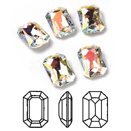 Light AB Style Glass Rhinestone Cabochons RGLA-J018-E-001LA-1