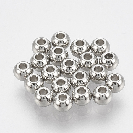 Tarnish Resistant 201 Stainless Steel Spacer Beads STAS-T033-61A-1