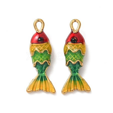 304 Stainless Steel Enamel Pendants STAS-Z193-13G-02B-1