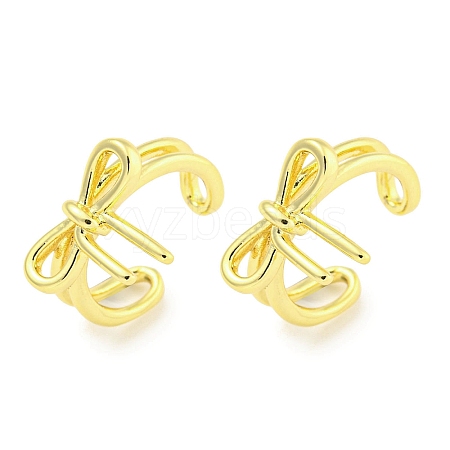 Brass Cuff Earrings for Women EJEW-C104-039G-1