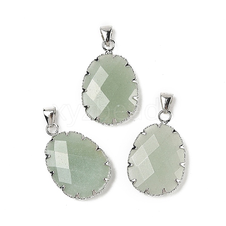 Natural Green Aventurine Pendants G-H086-01P-01-1