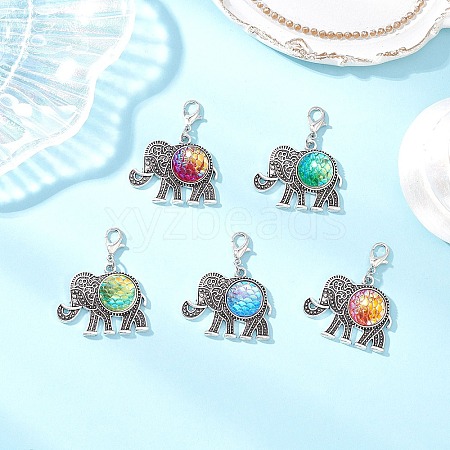 Resin Pendant Docorations HJEW-JM03704-1