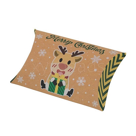 Christmas Theme Cardboard Candy Pillow Boxes CON-G017-02B-1