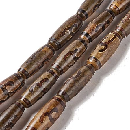 Tibetan Style dZi Beads Strands G-A024-01U-1